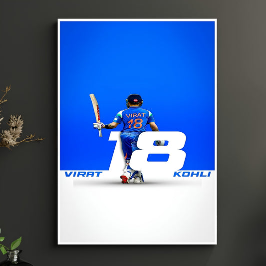 Virat Kohli Jersey No. 18 | Cricket Poster