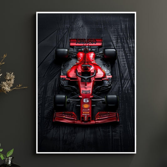 F-1 Wheel Racing Car Poster