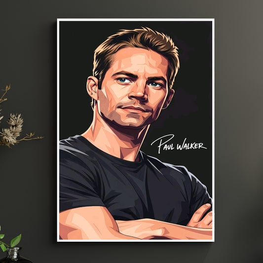Paul Walker Portrait Poster