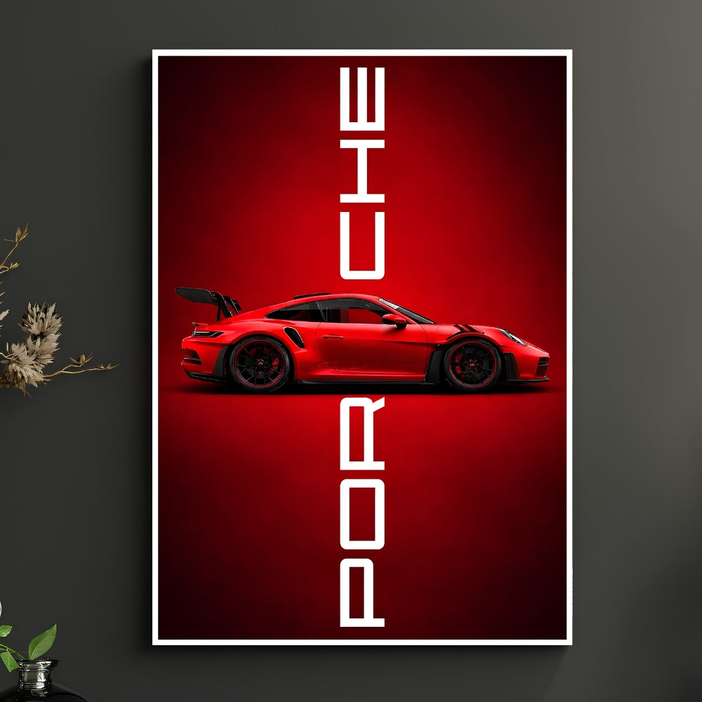 Red Performance Sports Coupe Poster