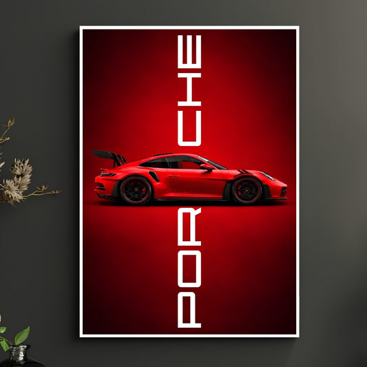 Red Performance Sports Coupe Poster