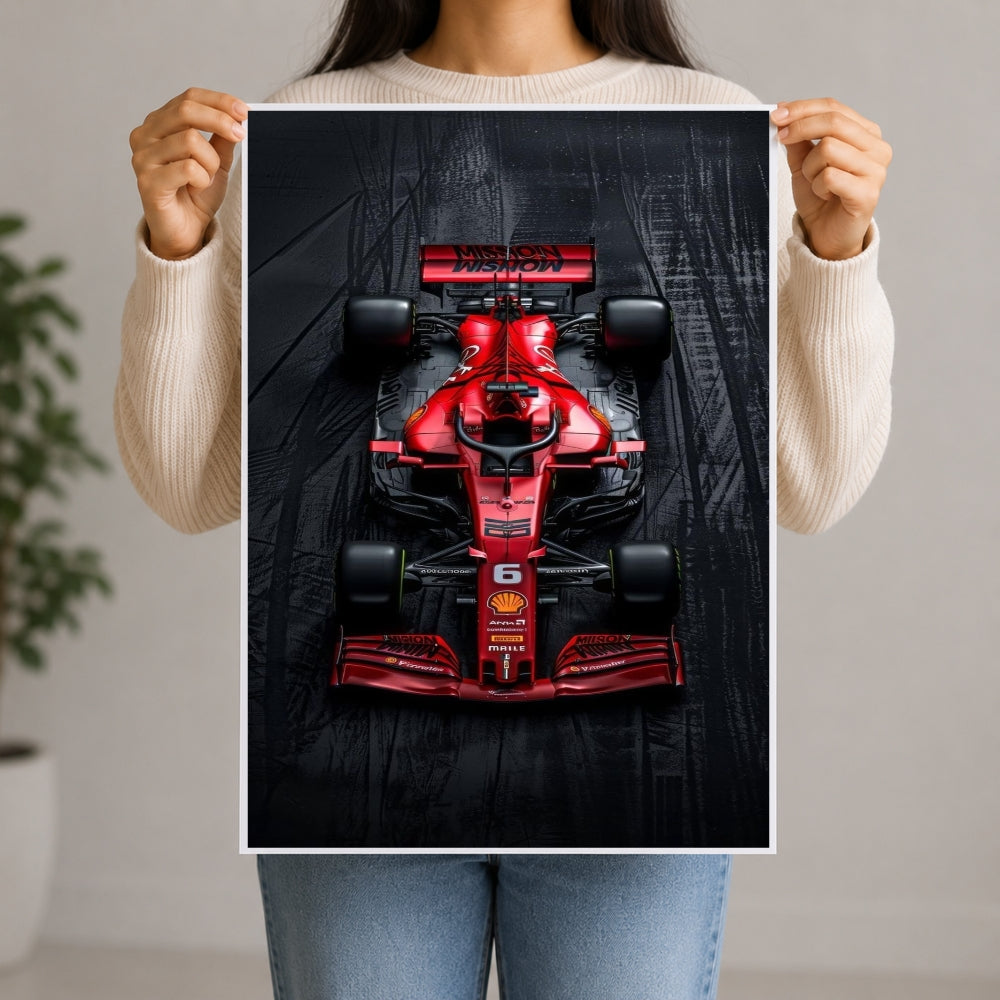 F-1 Wheel Racing Car Poster