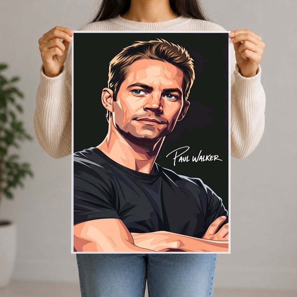 Paul Walker Portrait Poster