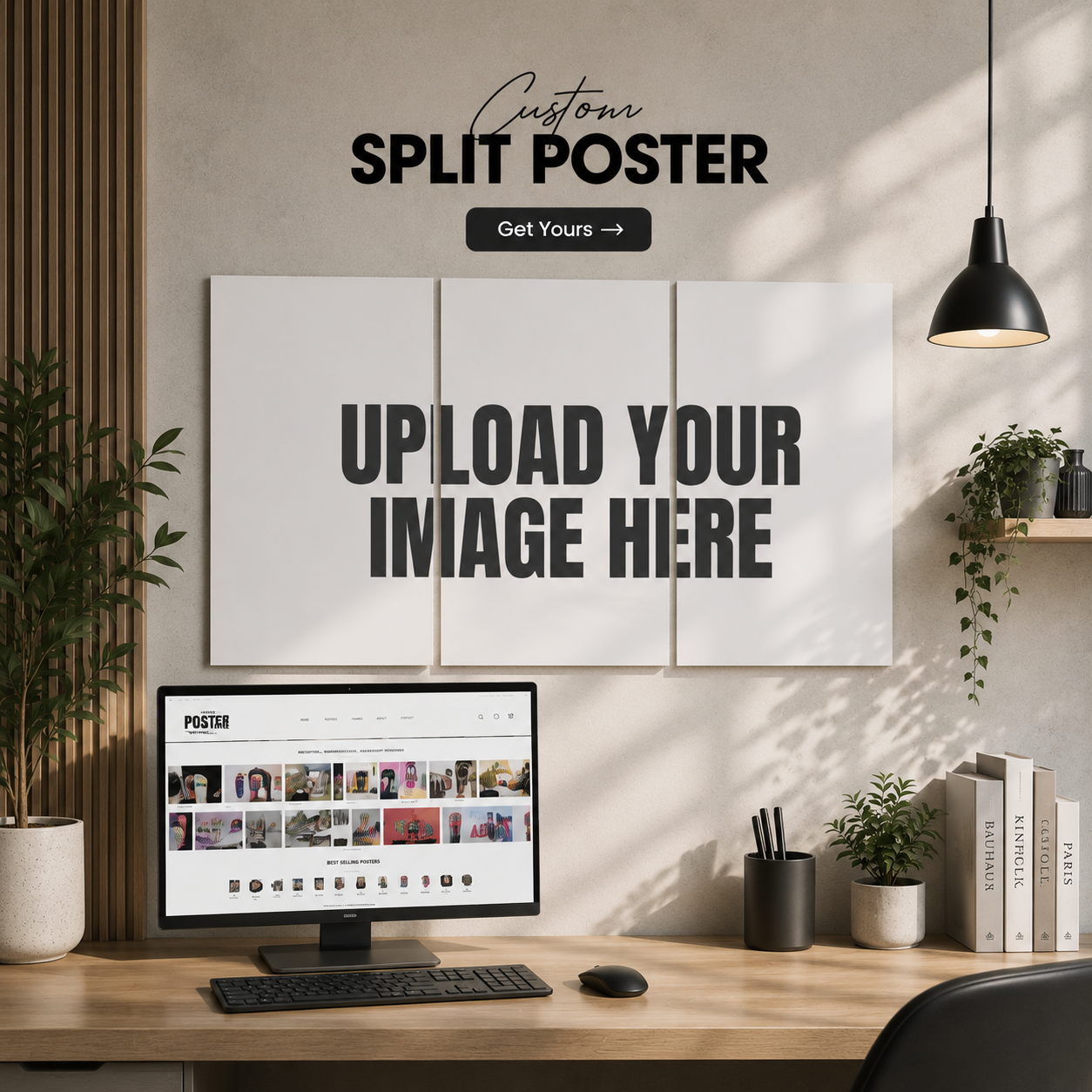 Custom Personalized 3 Panel Split Poster